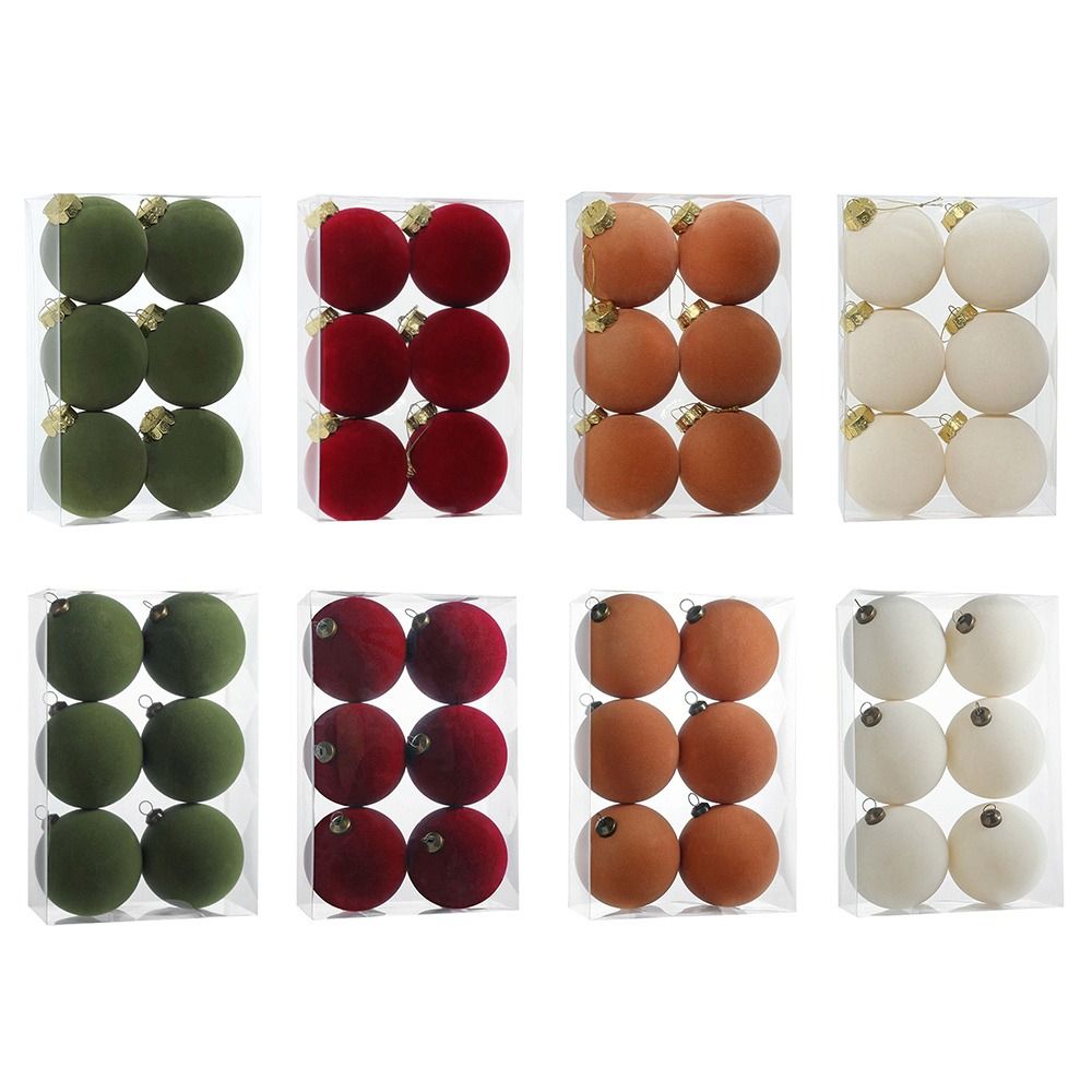 Ornament Ball Set - 6pcs Set 8CM Size Christmas Ball