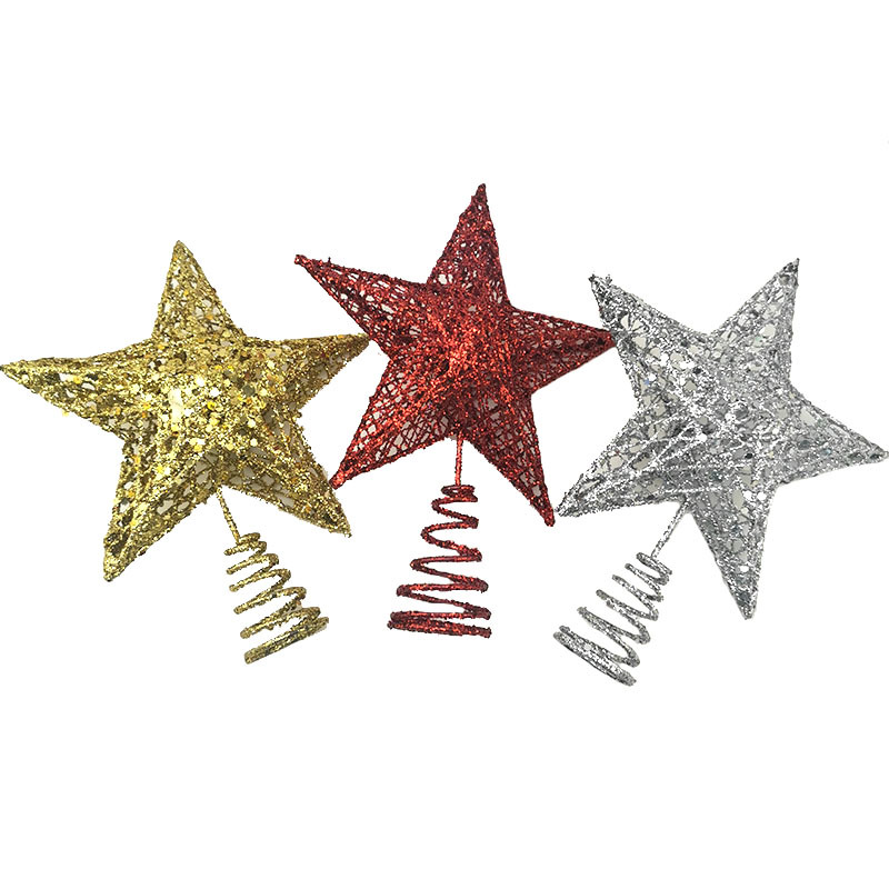 1pcs 15*20cm Gold Glitter Chri - огляд і ціна Star Tree Topper