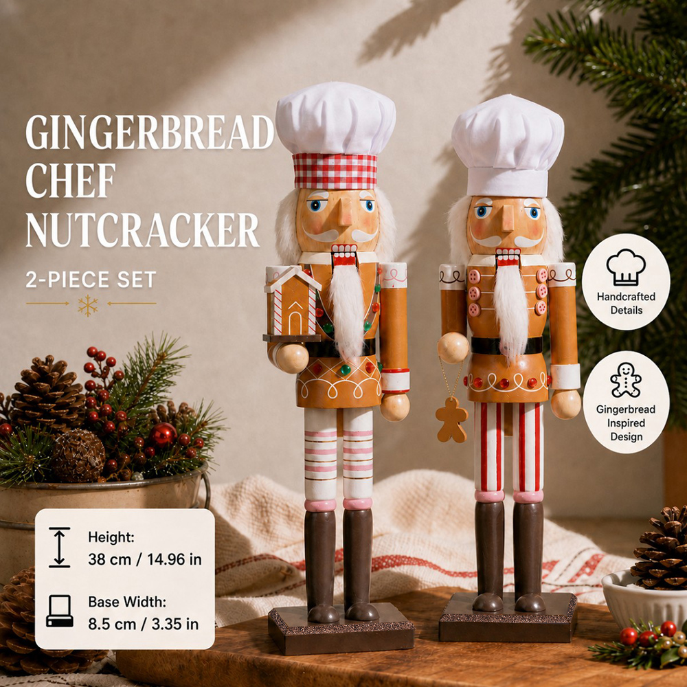 38CM Christmas Nutcracker Wood - огляд і ціна Nutcracker Figurine