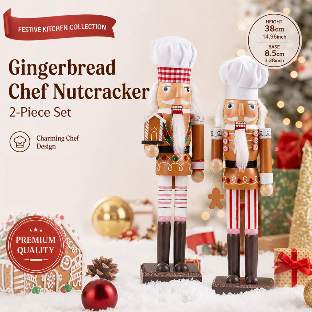 38CM Christmas Nutcracker Wood - огляд і ціна Nutcracker Figurine