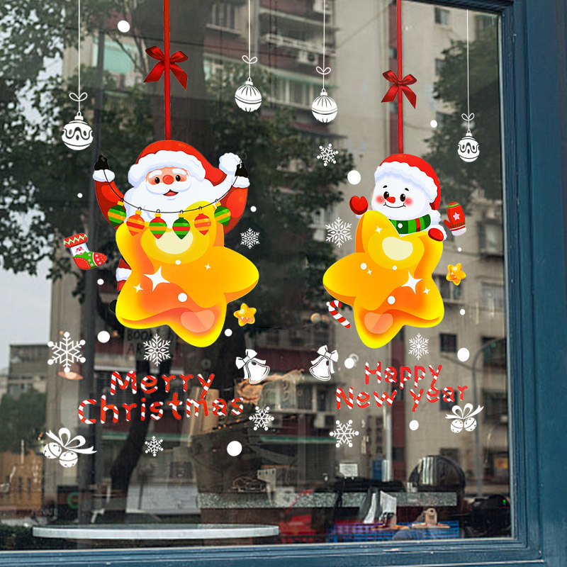 Christmas Santa Claus Window S - огляд і ціна Snowflake Window Decal